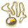 "SYLT" Anhänger mit Sand von Sylt und Bernstein, goldfarben, Kette 90 cm