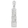 Anhänger, Alter Leuchtturm Borkum, 27 mm, Silber, rhodiniert