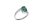 Ring, Smaragd, weisser Topaz, Silber, Größe 52
