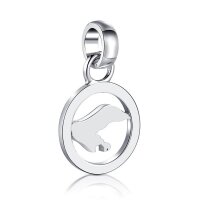 BORKUM Anhänger mit Insel-Umriss, 925er Silber, rhodiniert