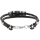 Armband Edelstahl, Flechtkordel schwarz, Anker, 20+3 cm