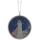 Collier, Edelstahl, Leuchtturm, blau, Sand, 38 mm Durchmesser, 80 + 5 cm