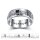 Borkum Ring mit Borkumer Landschaft, 925er Sterling Silber, oxidiert