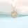 Borkum Halskette, 925er Silber, vergoldet mit Zirkonia, Insel-Umriss