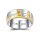 Borkum Ring mit Borkumer Landschaft, 925er Sterling Silber, poliert, teilvergoldet