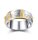 Borkum Ring mit Borkumer Landschaft, 925er Sterling Silber, poliert, teilvergoldet