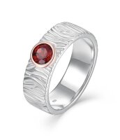 Ring Mittsommer mit Granat, 925er Sterling Silber,...