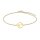 BORKUM Armband, 925er Silber, vergoldet mit Insel