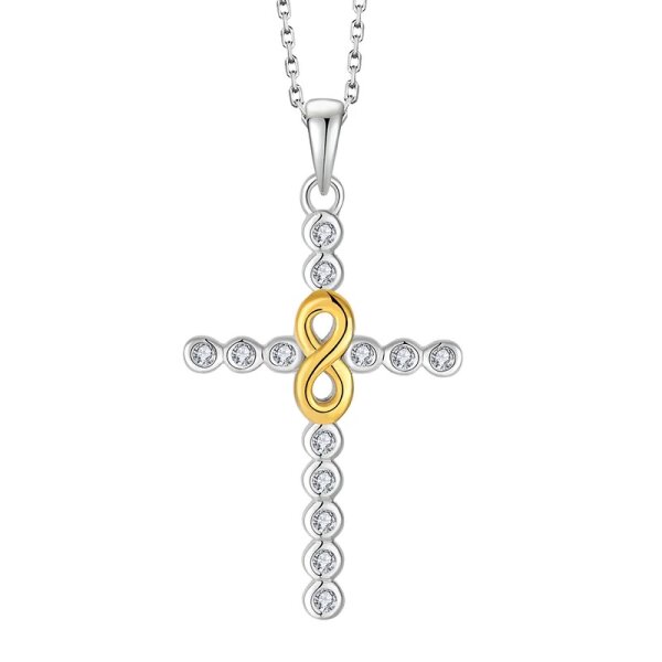Collier mit Kreuz und Infinity